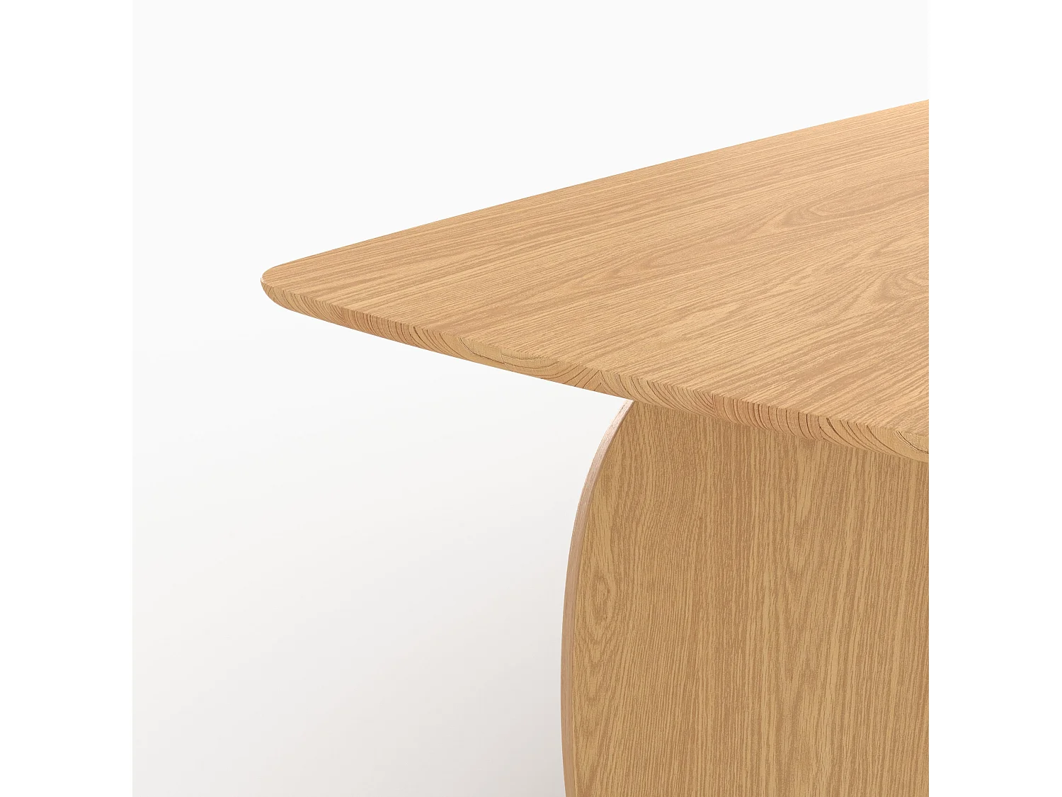 Table rectangulaire 6 places en bois contreplaqué et placage 200 cm - Asma
