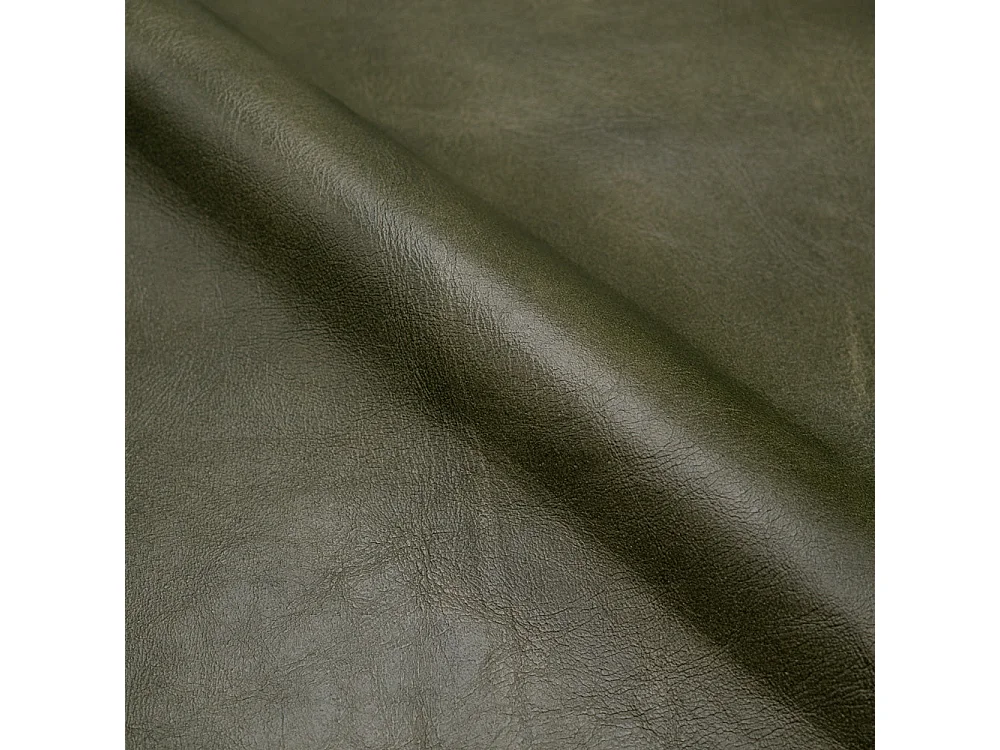 Banco de 100 cm de cuero de búfalo verde - Émile