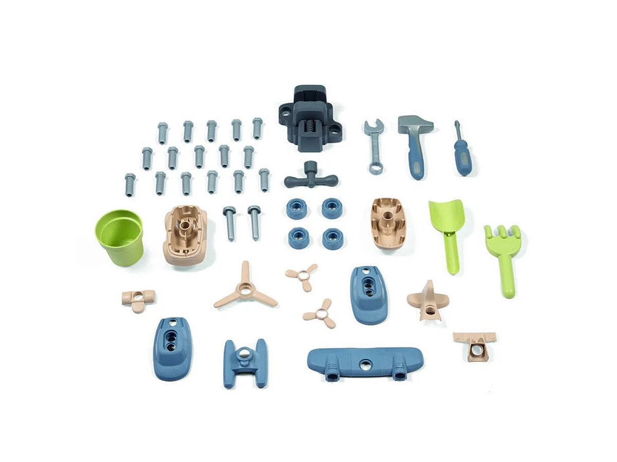 Smoby Life Nature - Cabane enfant avec atelier et 39 accessoires, à partir de 2 ans