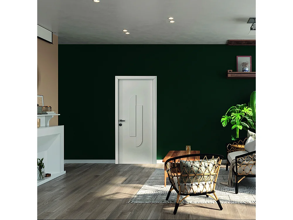 Kit déco porte LONGDECO Nordlinger Pro 2 pièces HDF 3 mm à peindre
