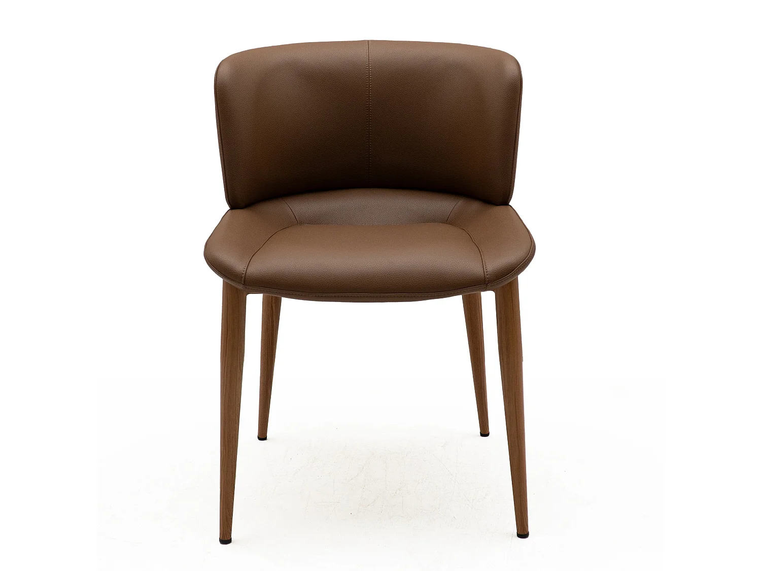 Set van 4 stoelen bekleed met bruin imitatieleer