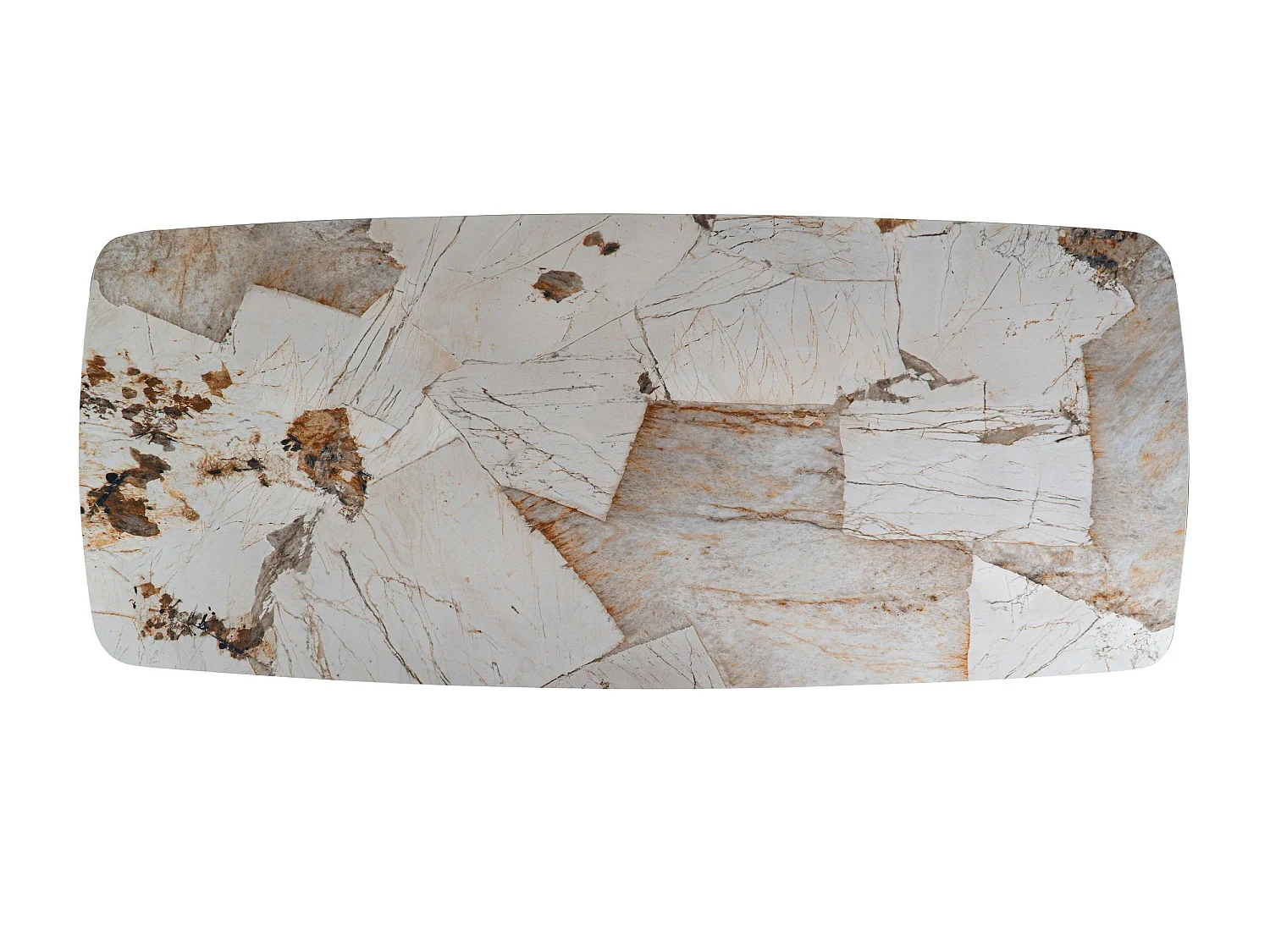 Tavolo da pranzo 240 × 120, gambe colore rovere e piano in ceramica