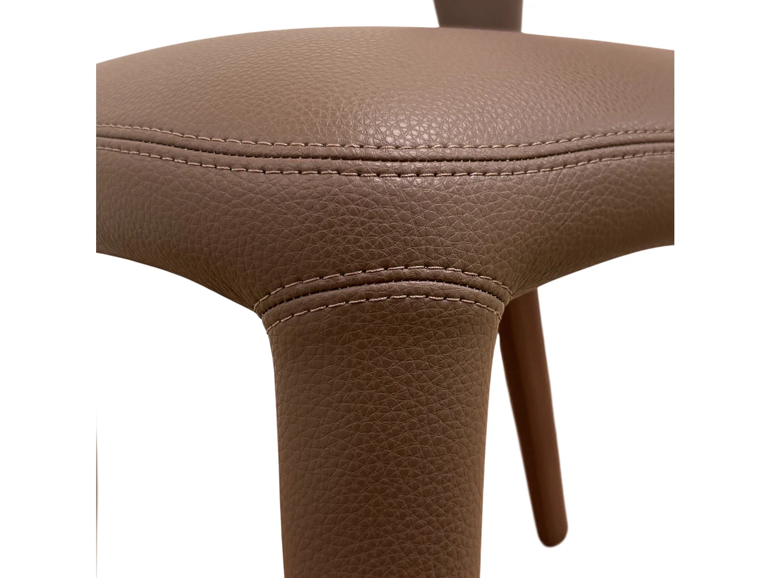 Set van 4 stoelen bekleed met bruin imitatieleer