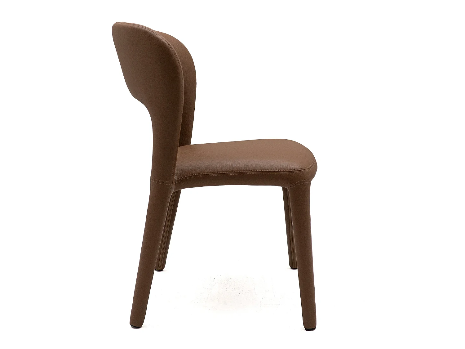 Set van 4 stoelen bekleed met bruin imitatieleer