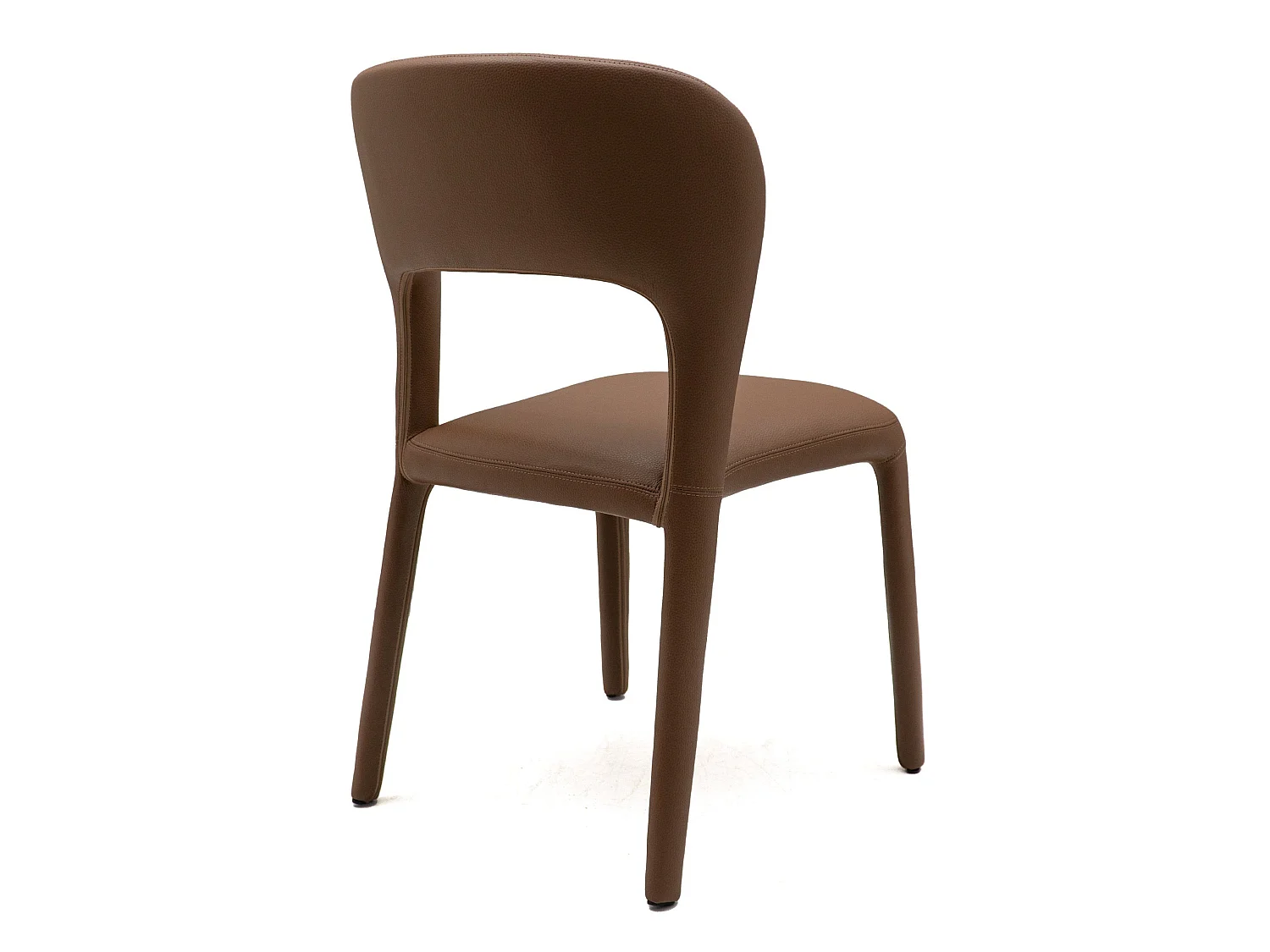 Set van 4 stoelen bekleed met bruin imitatieleer
