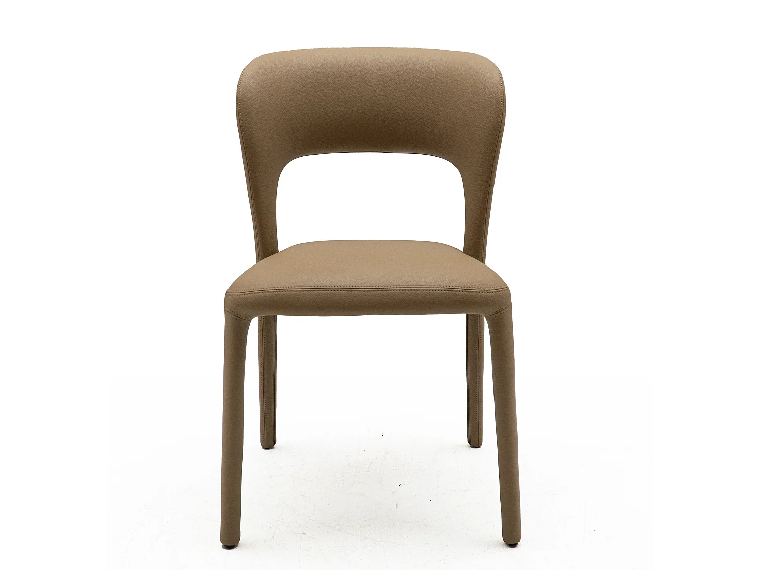 Set van 4 stoelen bekleed met visonkleurig imitatieleer