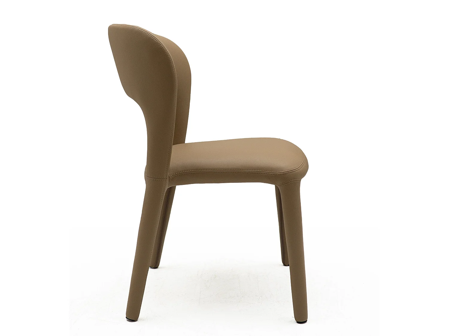 Set van 4 stoelen bekleed met visonkleurig imitatieleer