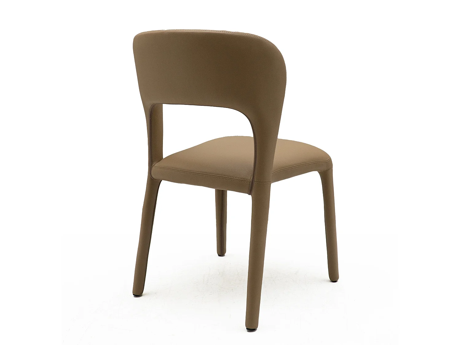 Set van 4 stoelen bekleed met visonkleurig imitatieleer