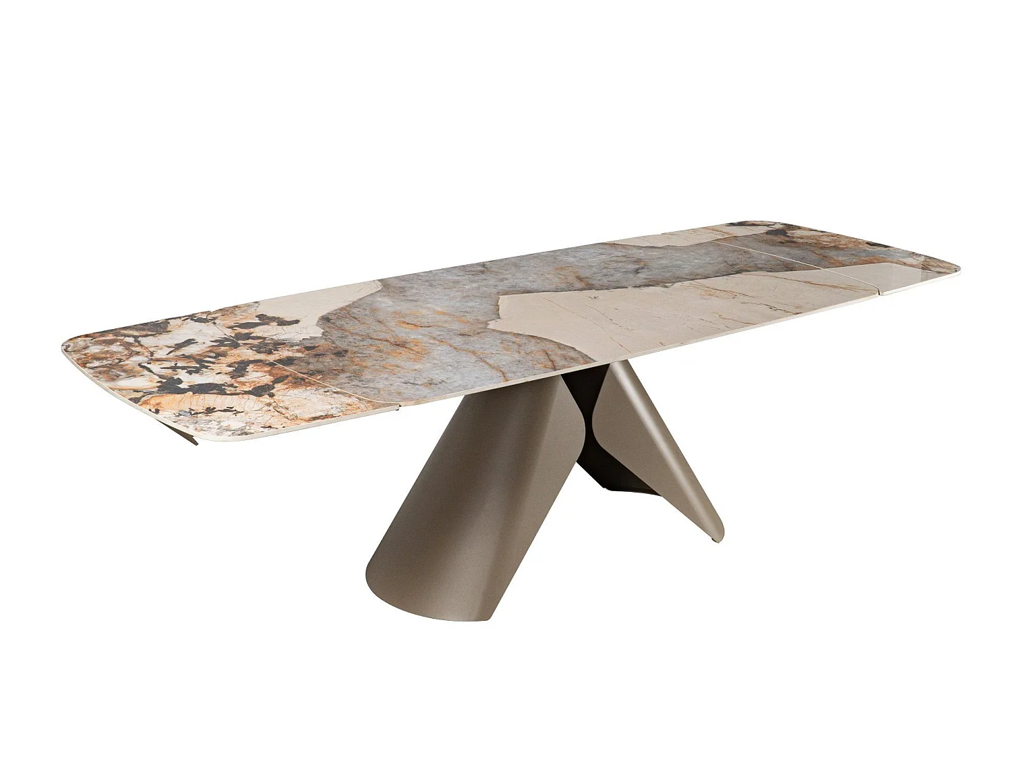 Tavolo da pranzo allungabile 180/260 x 100,  con piano in ceramica