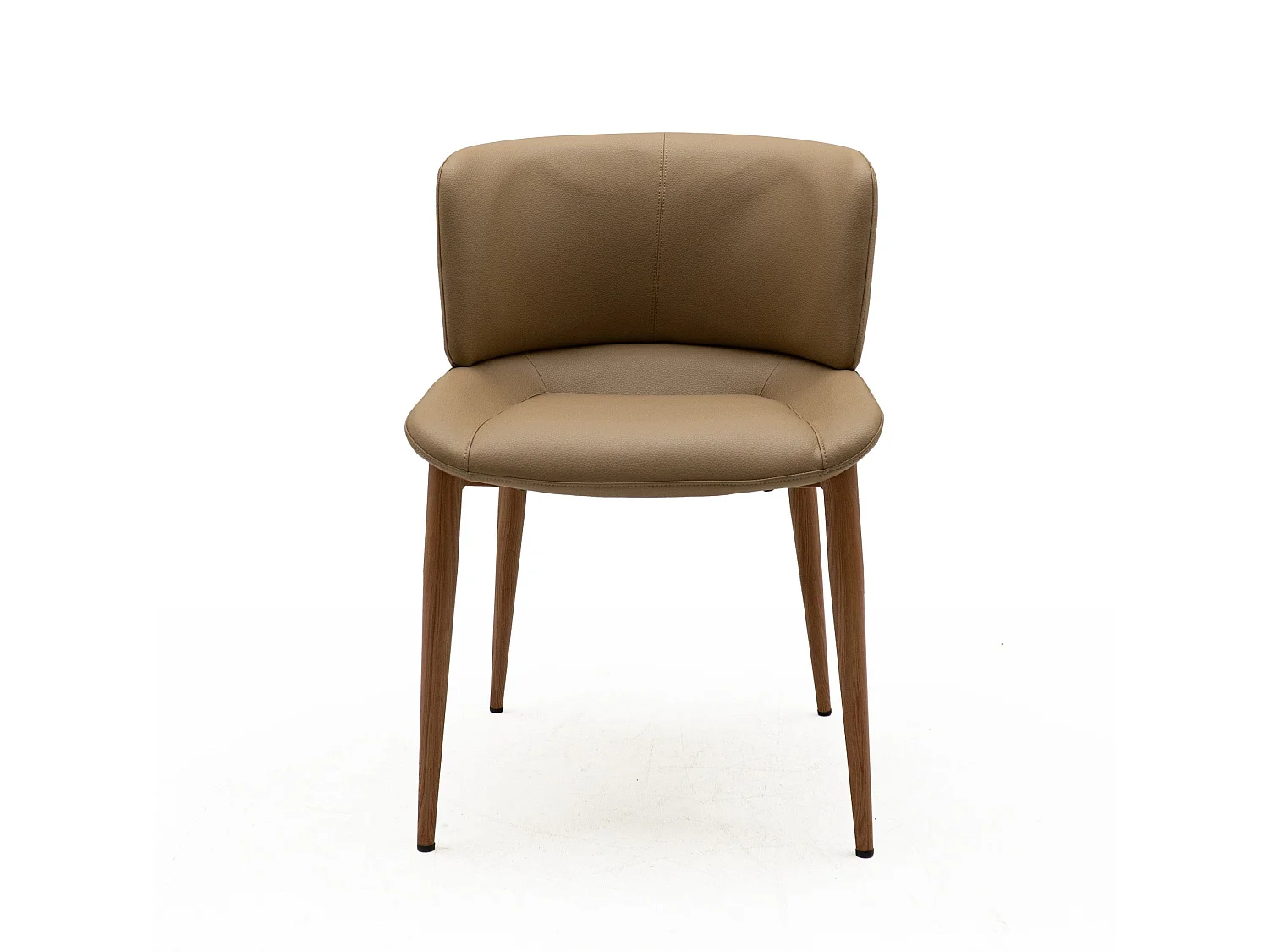 Set van 4 stoelen bekleed met kunstleer in de kleur vison