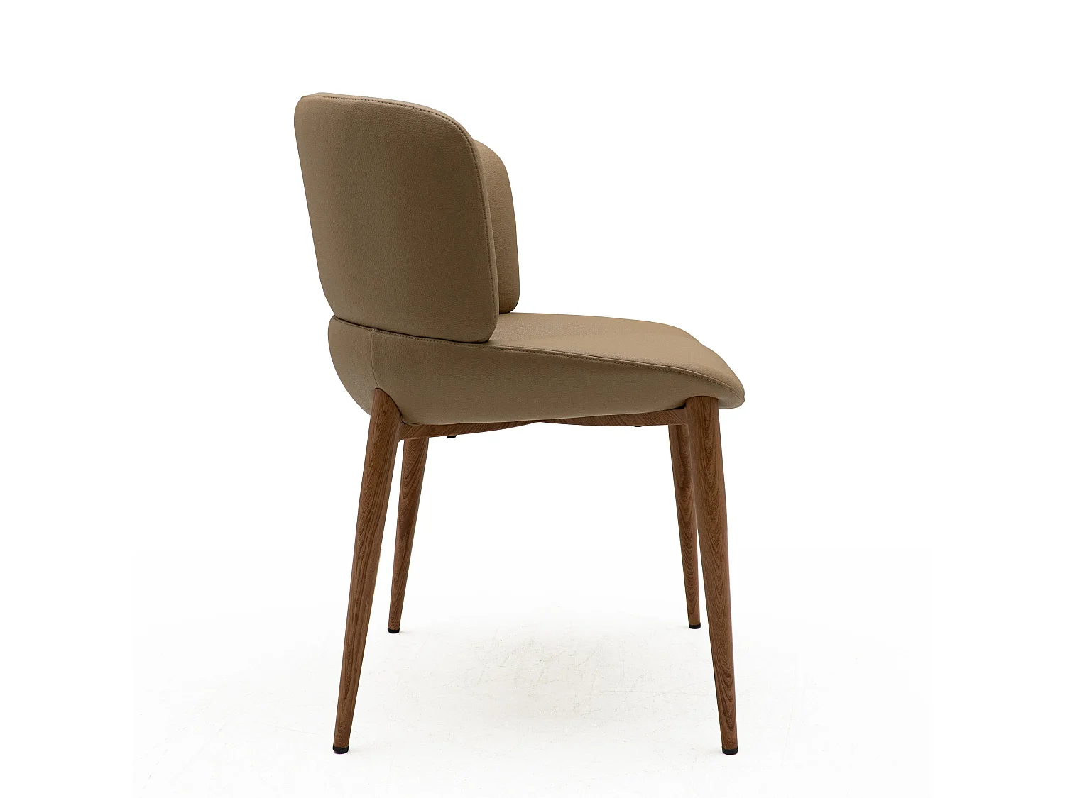 Set van 4 stoelen bekleed met kunstleer in de kleur vison