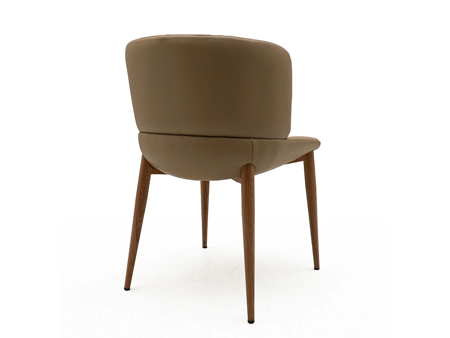 Set van 4 stoelen bekleed met kunstleer in de kleur vison