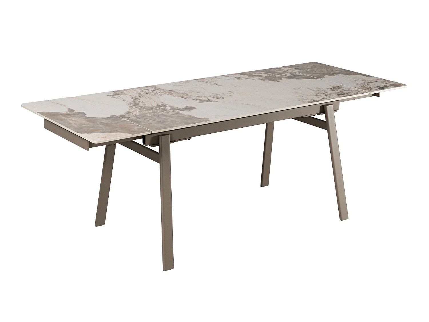 Tavolo da pranzo allungabile 140/200×80, piano in ceramica