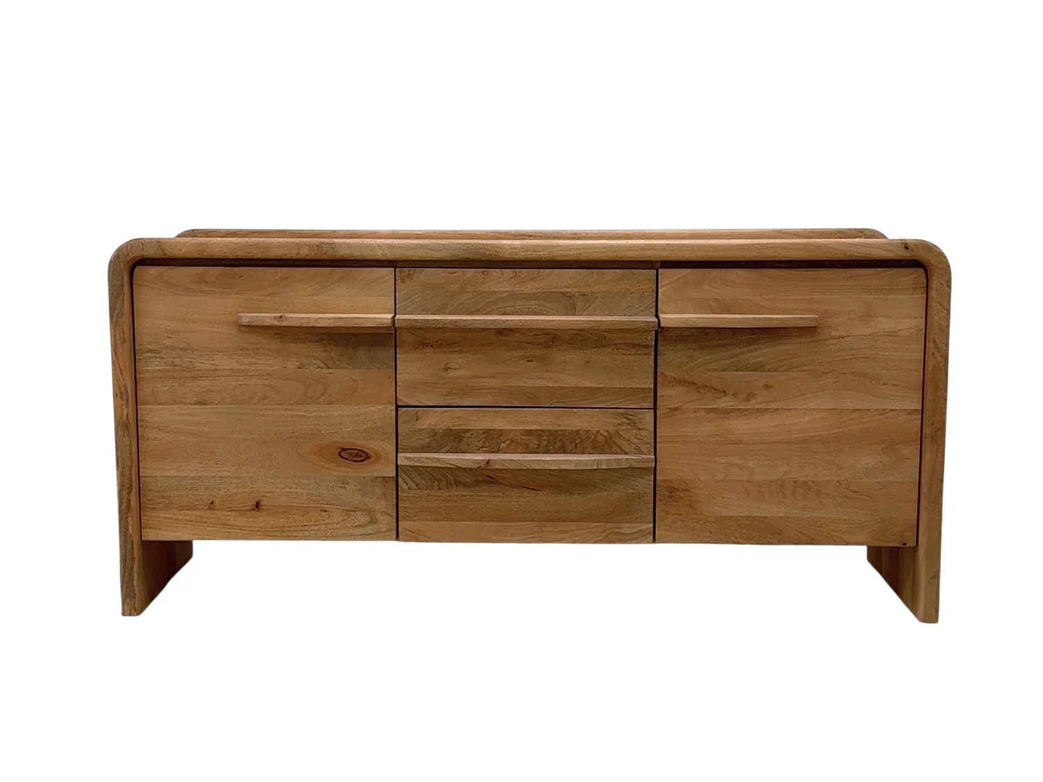Buffet à 2 portes et 2 tiroirs en bois de manguer masif