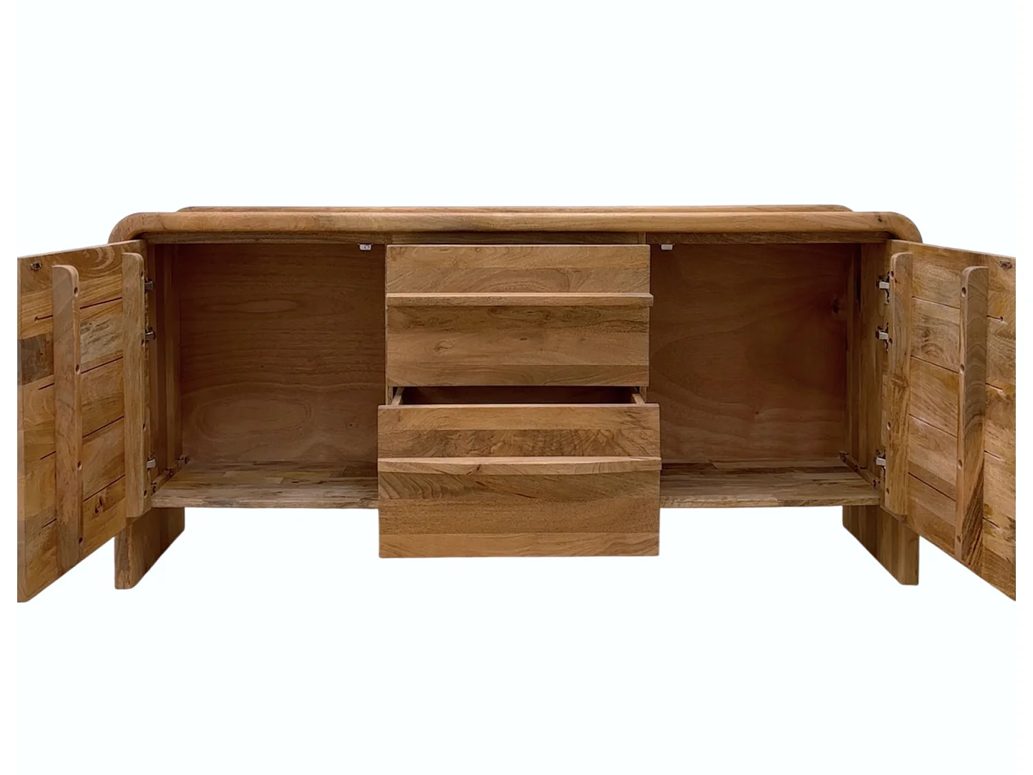 Buffet à 2 portes et 2 tiroirs en bois de manguer masif