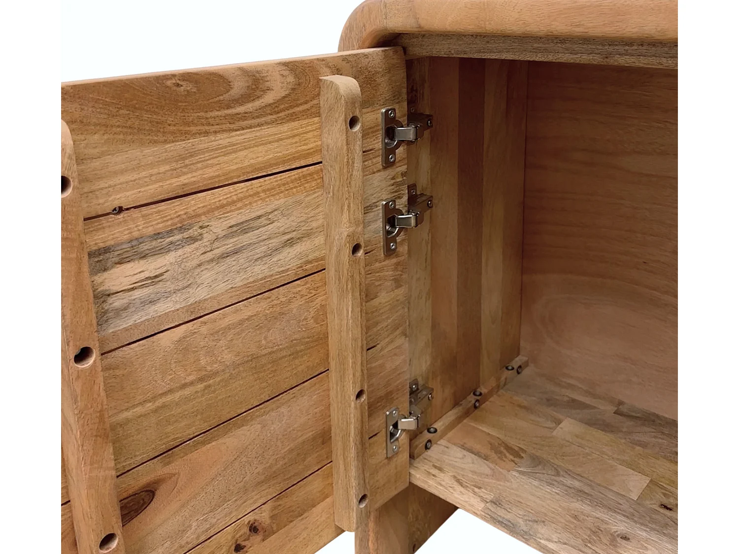 Buffet à 2 portes et 2 tiroirs en bois de manguer masif