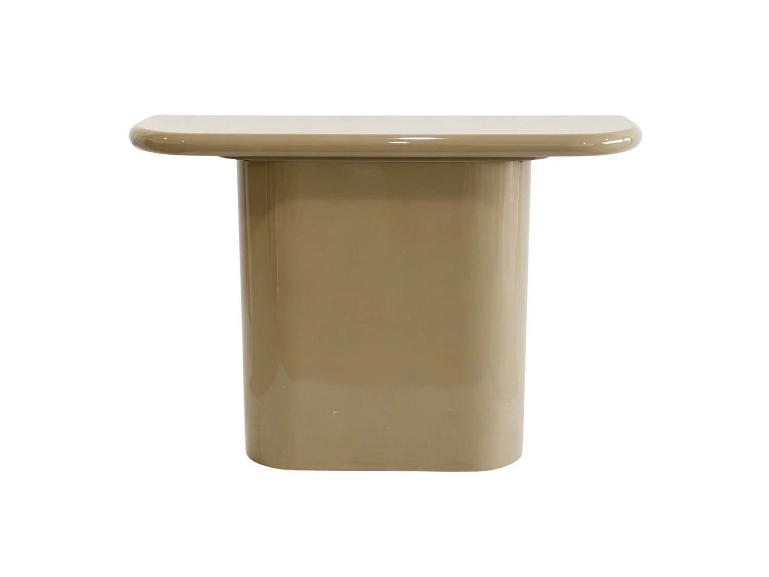 Mesa de apoio em MDF lacada na cor cinza-escuro brilhante