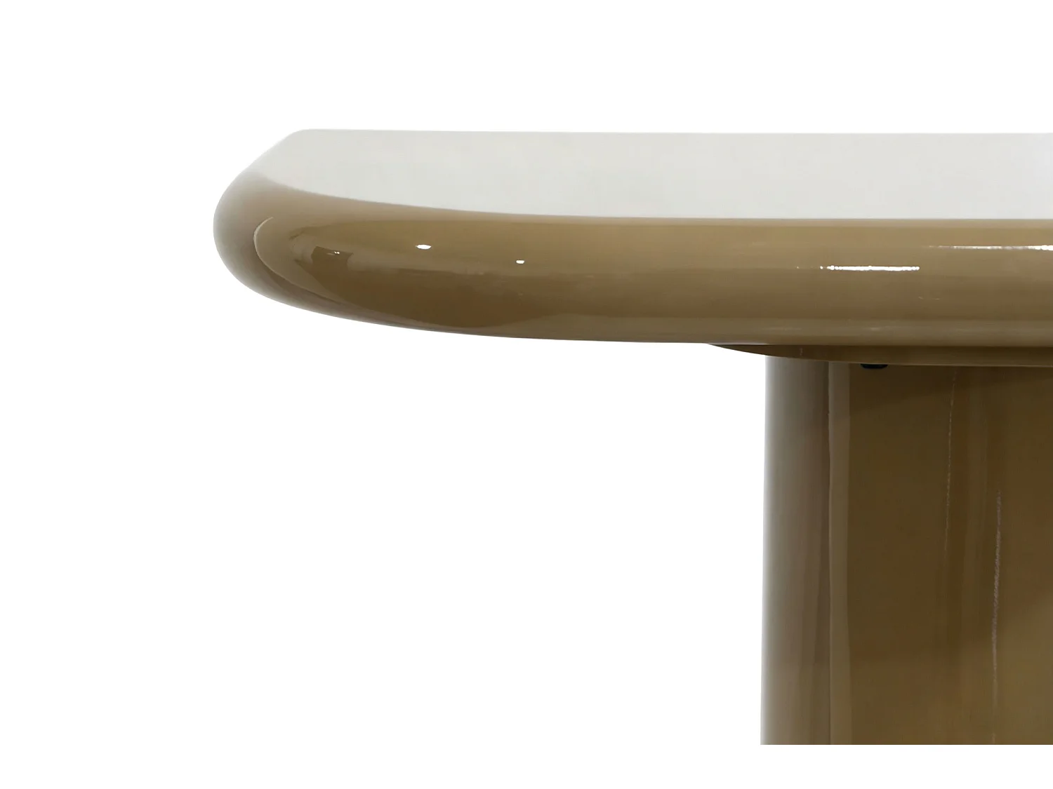 Mesa de apoio em MDF lacada na cor cinza-escuro brilhante