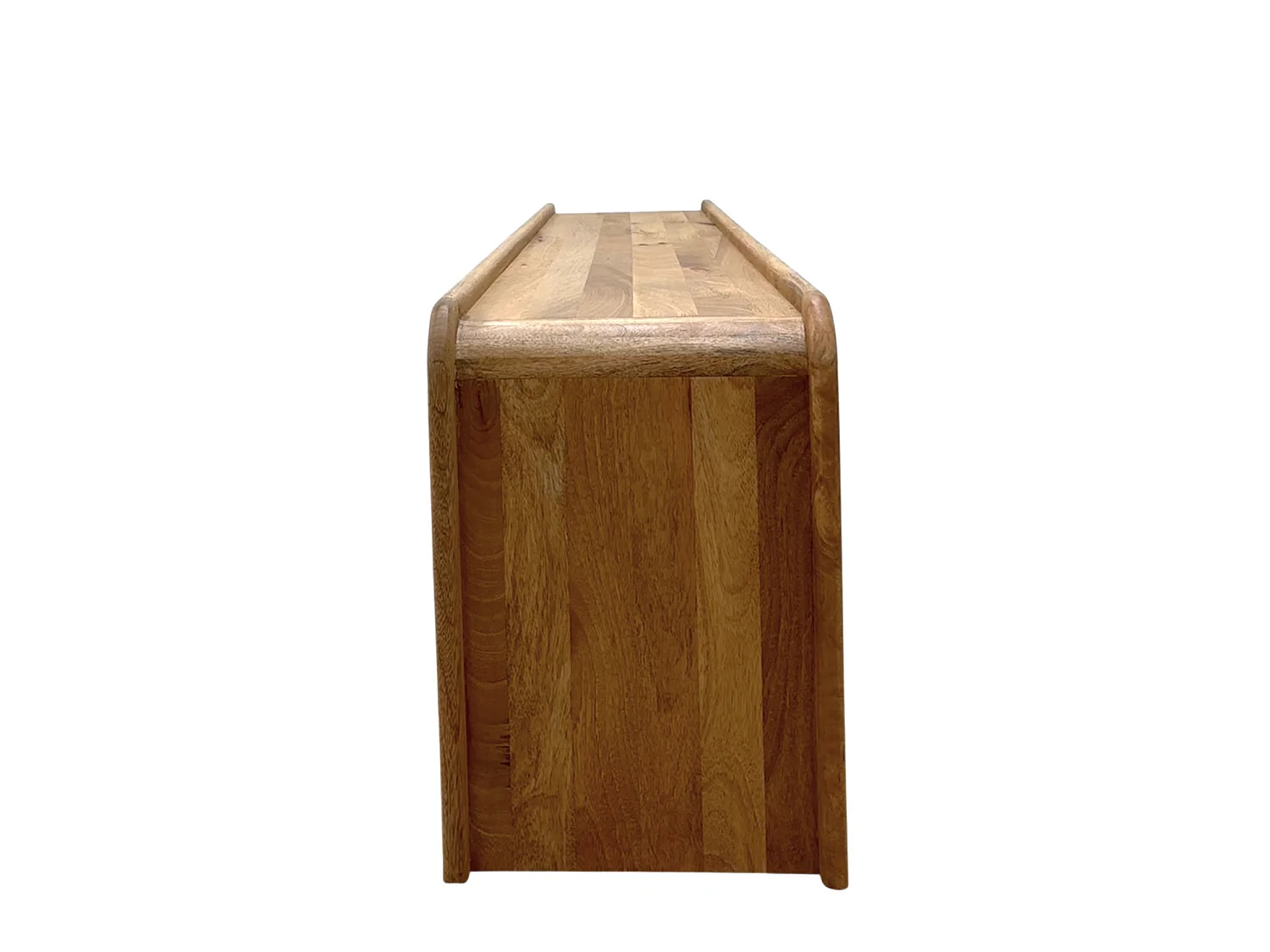 Mueble de televisión de 3 puertas de madera de mango natural
