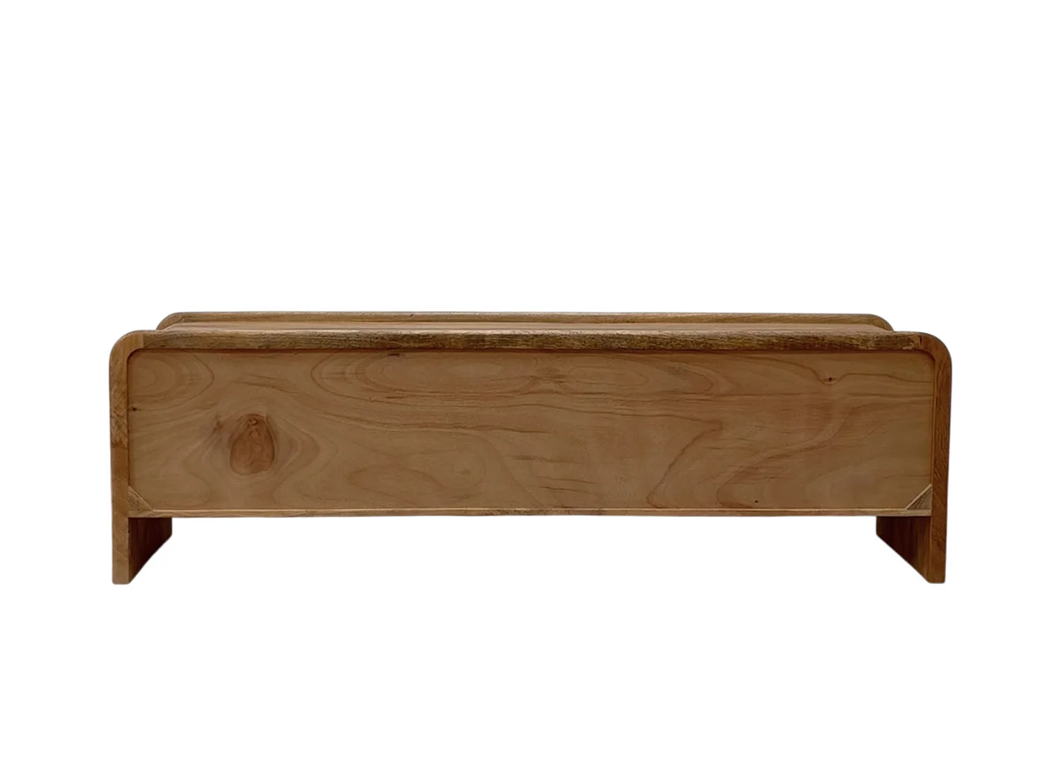 Mueble de televisión de 3 puertas de madera de mango natural