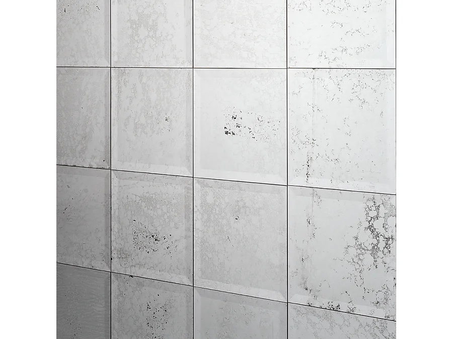 My Furniture Vintage-Effect Square Mirrored Wall Tiles Pack - 6 Tiles 30x30cm