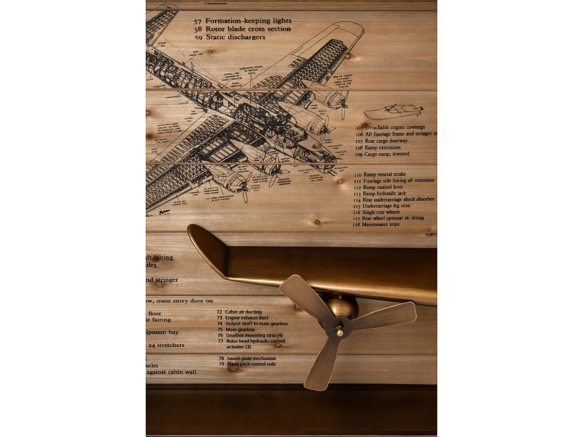 Horloge Murale Triptyque "Dagny" 225cm Doré