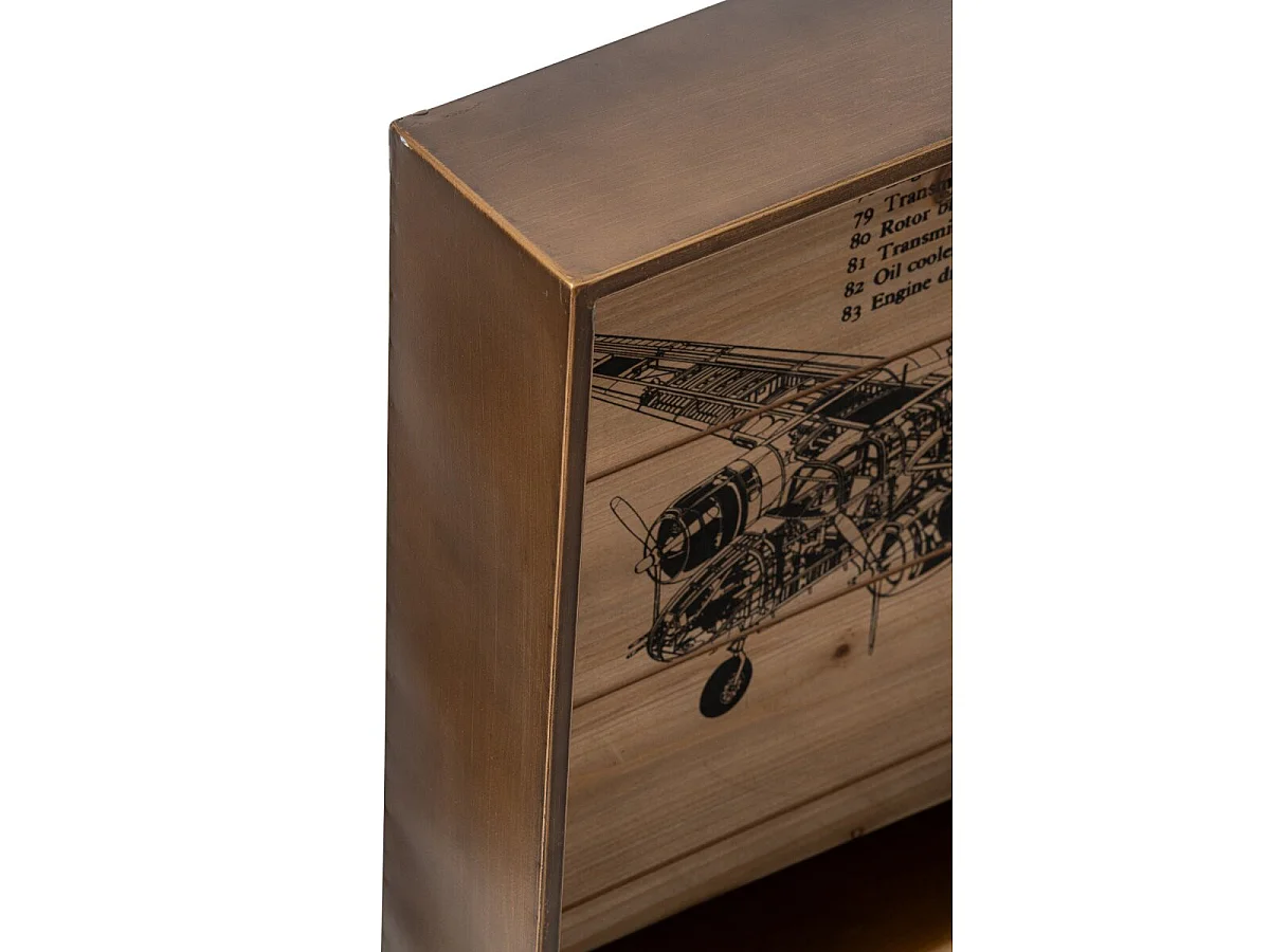 Horloge Murale Triptyque "Dagny" 225cm Doré