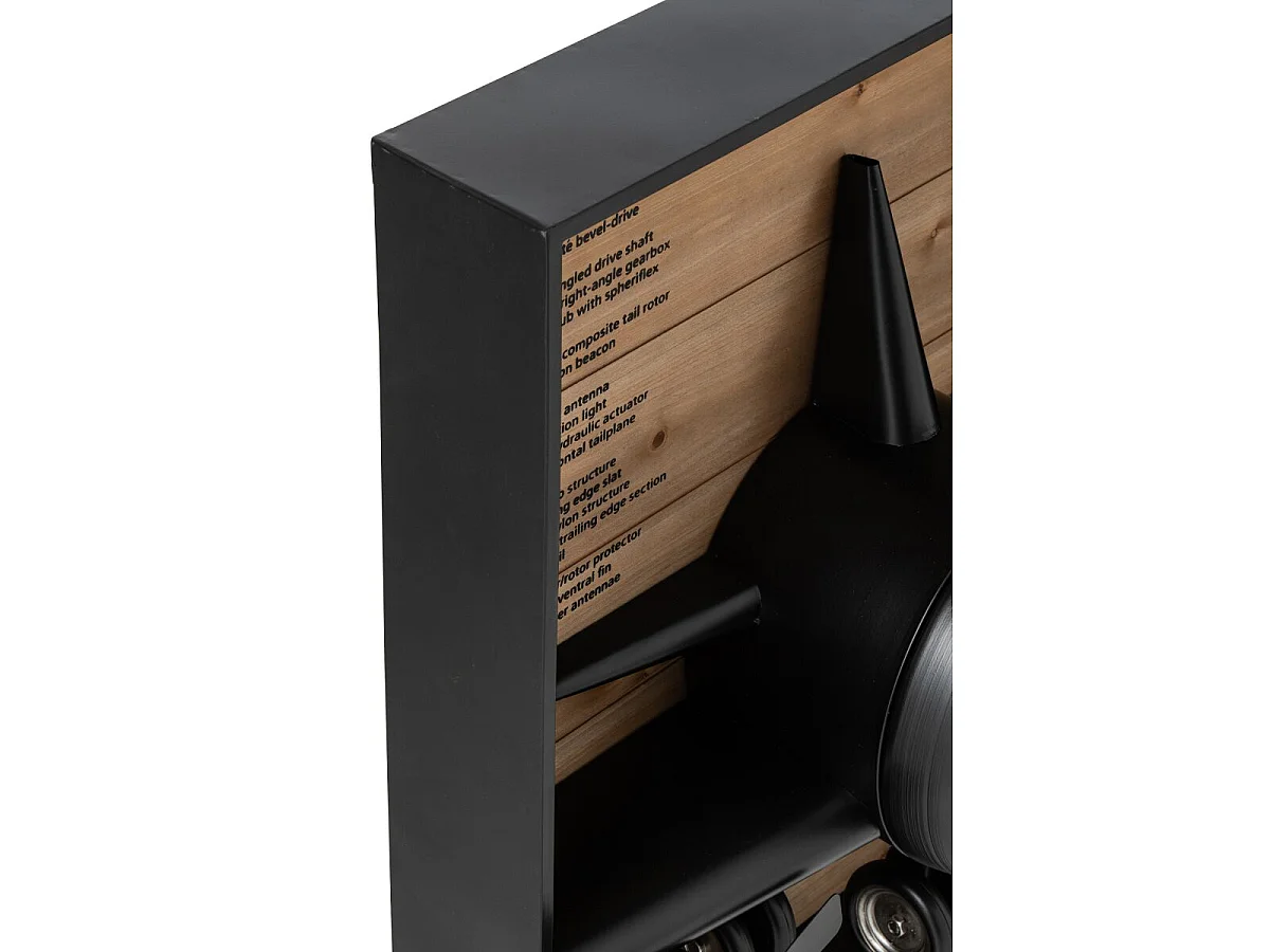 Horloge Murale Triptyque "Dagny" 225cm Noir