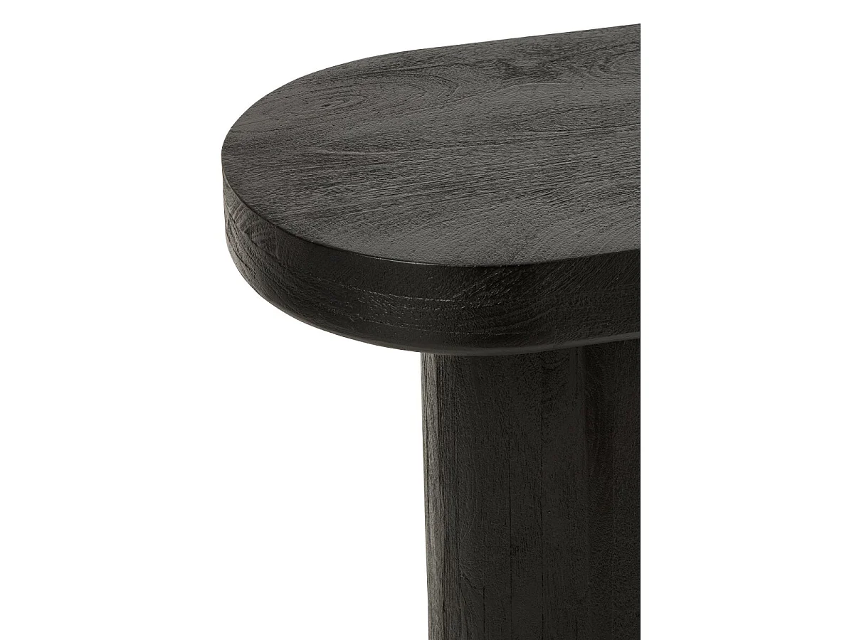 Console Ovale en Bois "Hilde" 152cm Noir