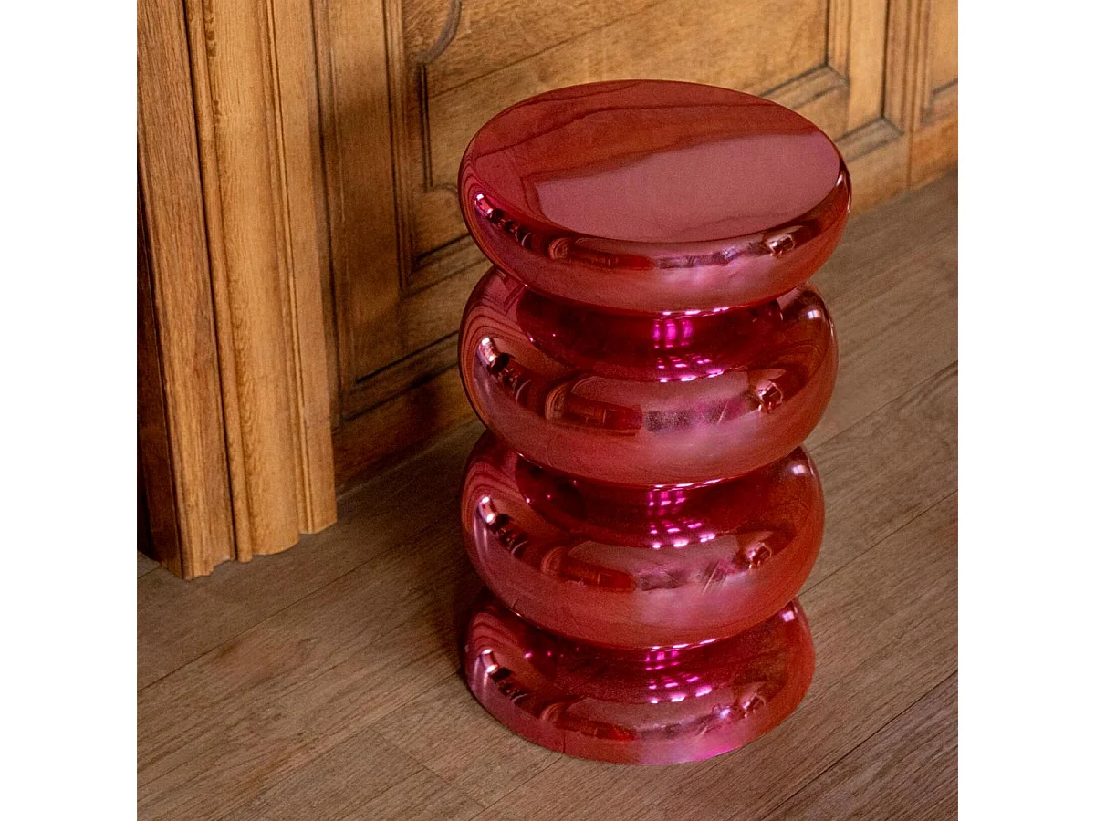 Tabouret Brillant Design "Tilde" 47cm Rose