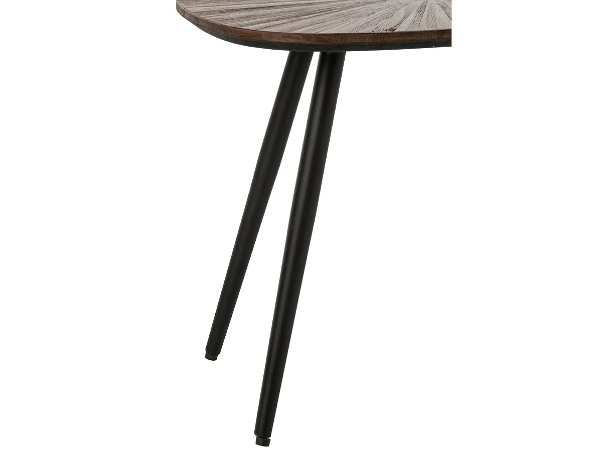 Lot de 3 Tables Basses en Bois "Ray" 62cm Marron
