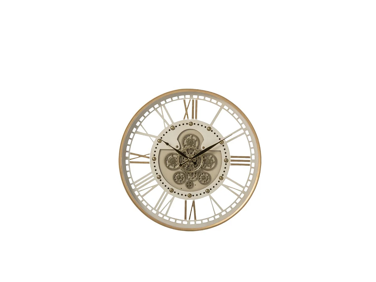 Table Basse Horloge "Brice" 64cm Blanc