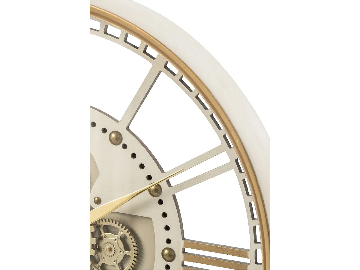 Table Basse Horloge "Brice" 64cm Blanc