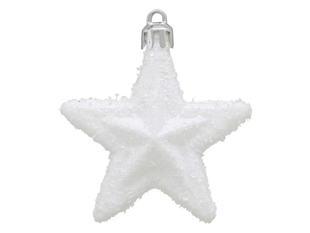 Sujet de Noël 6 Pièces "Christmas Country" 6cm Rouge & Blanc