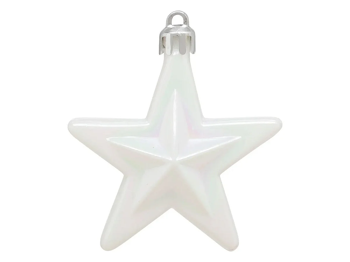 Sujet de Noël 6 Pièces "Christmas Country" 6cm Rouge & Blanc