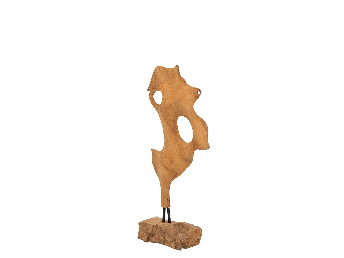 Sculpture Déco en Bois "Kaya" 85cm Naturel