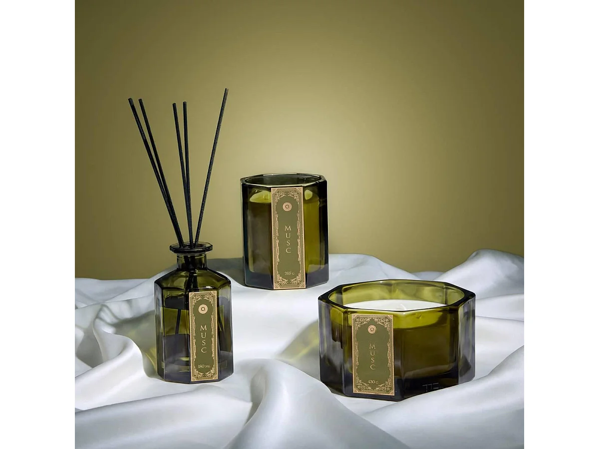 Bougie Parfumée Hexagonale "Lucien" 265g Musc