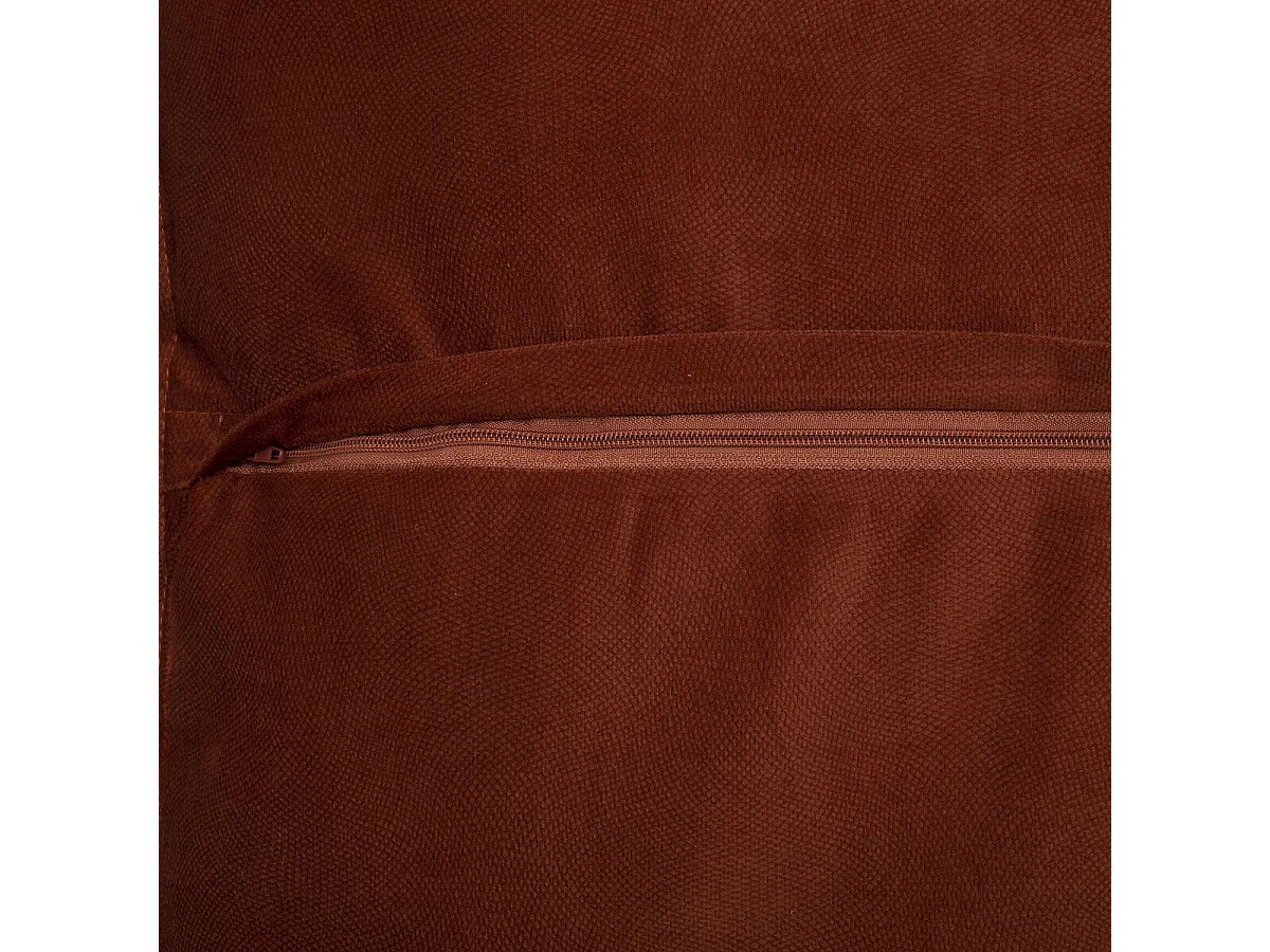 Coussin Déco Déhoussable "Lilou" 55x55cm Terracotta
