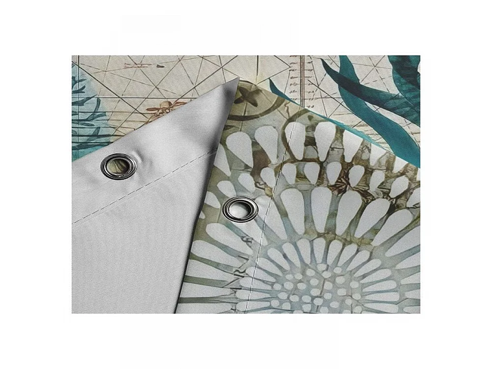 180 x 200cm Rideau de Douche avec 12 Crochets Séchage Rapide(tortue de mer), Tissu Polyester Imperméable Lavable en Machine, Rideaux Salle de Bain