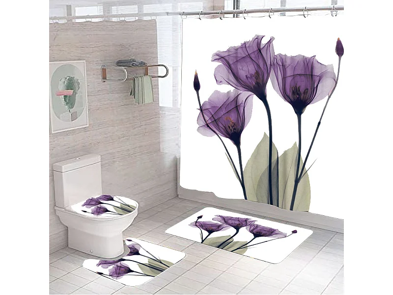 Rideau de douche de séparation imperméable et résistant à l'humidité 180*180 cm, rouge