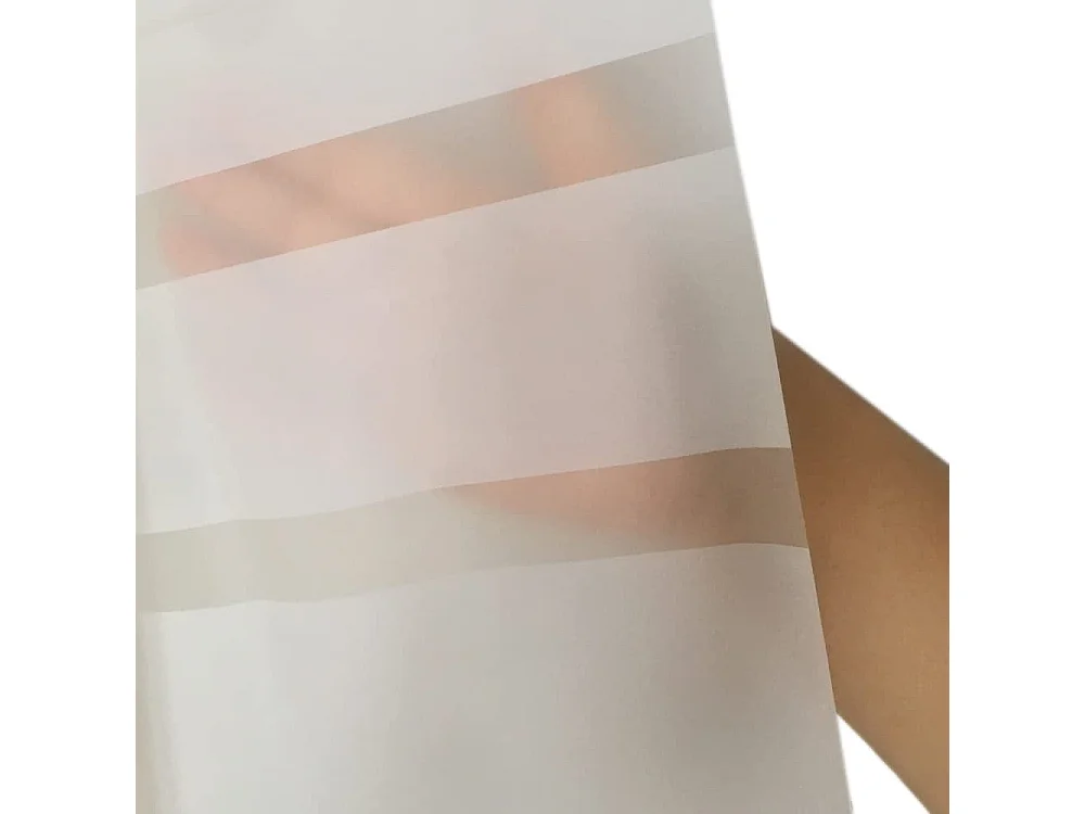Rideau de douche imperméable en plastique PEVA, rideau de salle de bain à rayures blanches transparentes, rideau de bain de luxe, 180x200cm