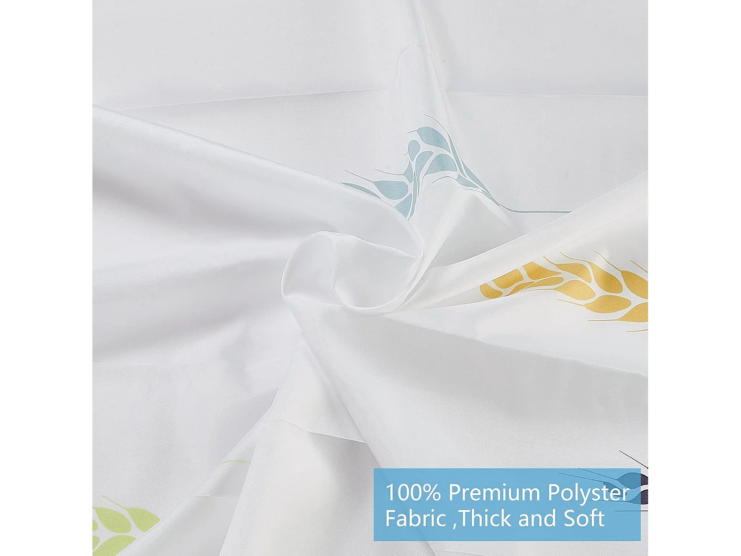 Rideau de douche imperméable en polyester, lavable en machine, avec 12 crochets, 240 x 200 cm, blanc