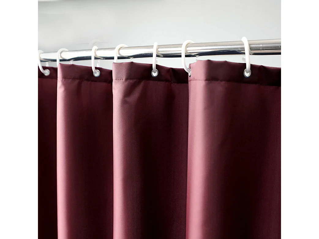 1pc Rideau de Douche 180 x 180cm en tissu polyester Anti Moisissure Imperméable Rideau de Baignoire simple et moderne,rouge