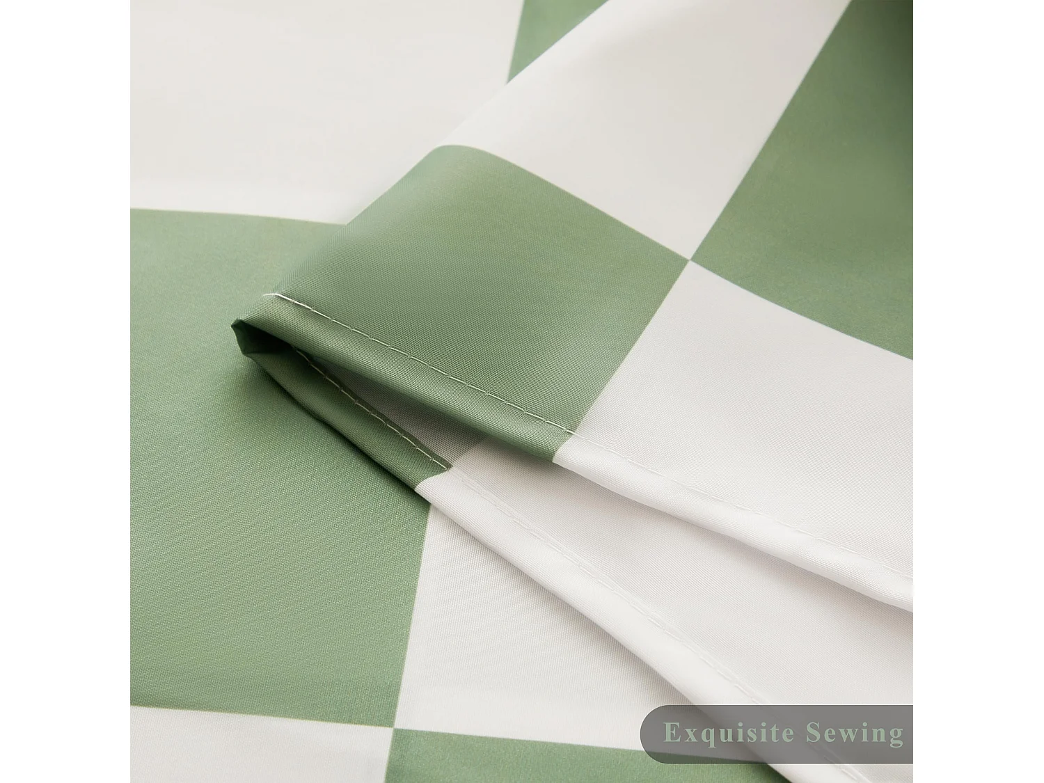 Rideau de douche à carreaux pour salle de bain, rideau de douche à motif damier rétro, rideau de douche lavable en machine, 180*180cm, vert
