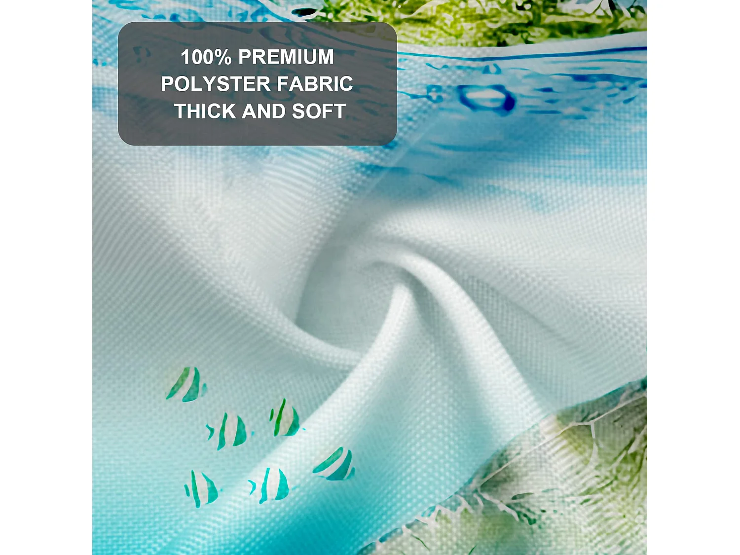 Rideau de Douche 100% Polyester pour Baignoire et Salle de Bains, Lavables, Anti-moisissure et Antibactérien 180cm x 180 cm (motif  de tortue)