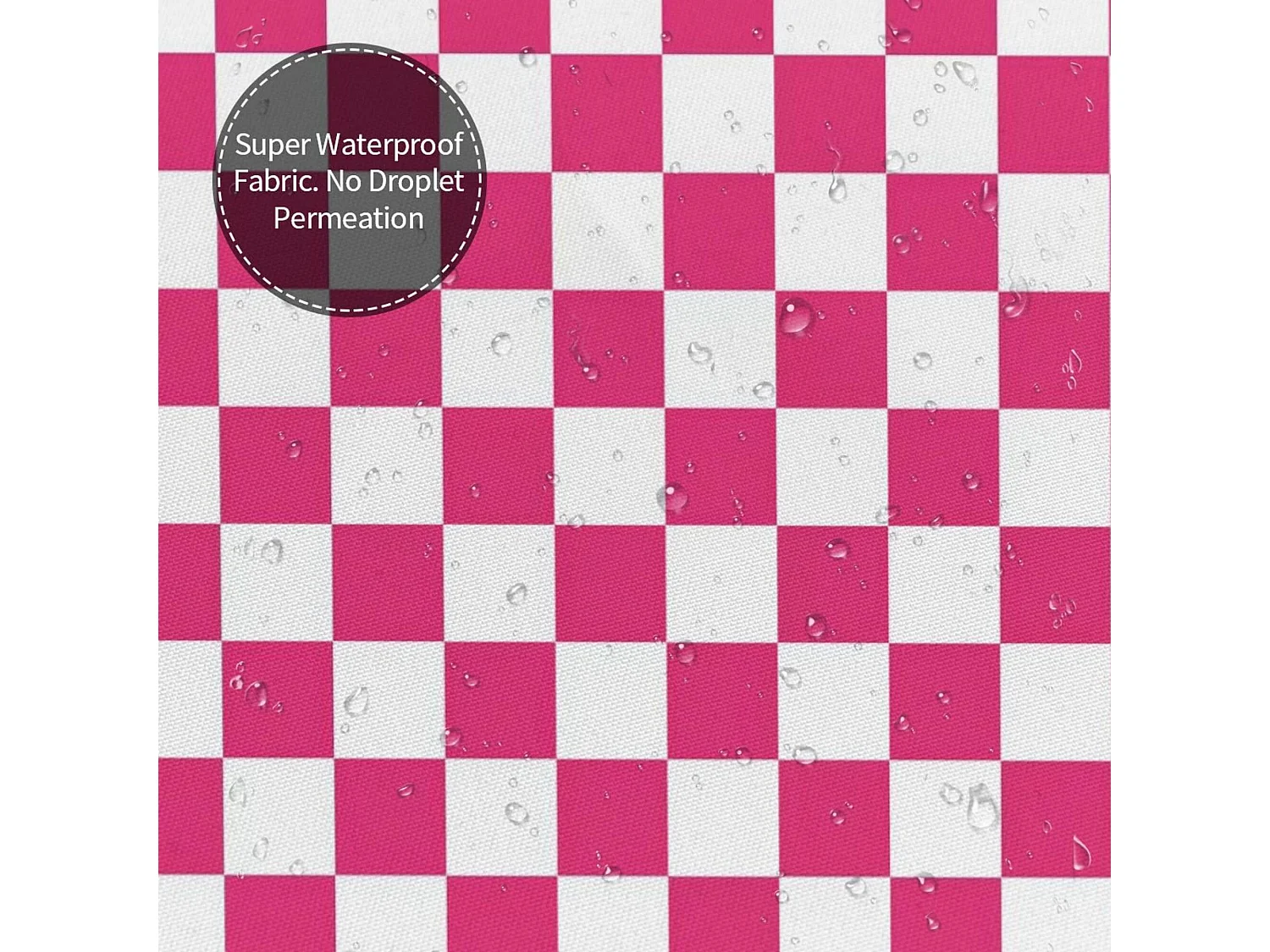 Rideau de douche à carreaux pour salle de bain, joli rideau de douche rétro en damier, rideau de douche lavable, 180*180cm, rose