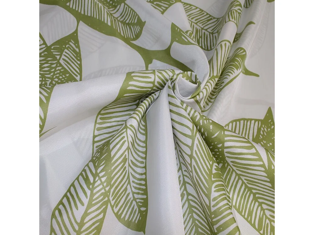 Rideau de douche 180 x 200 cm avec 12 crochets, séchage rapide (branches vertes*1）, polyester imperméable