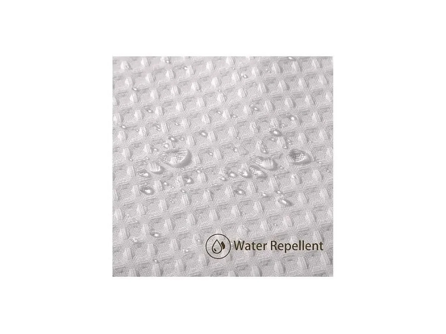 80x180CM (Blanc) Rideau de Douche Gaufre avec Anneaux en Métal Rideau de Douche Baignoire Anti Moisissure Tissu Rideau Salle de Bain Robuste