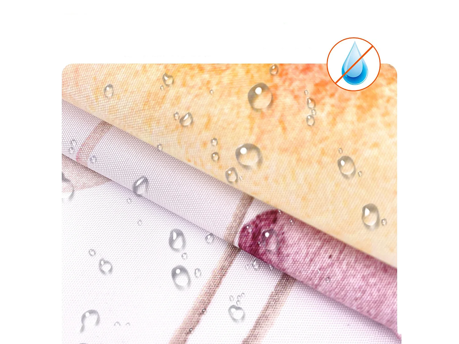 Rideau de douche fleuri, rideau de séparation de salle de bain en polyester imperméable et résistant à l'humidité, 180 cm x 180 cm