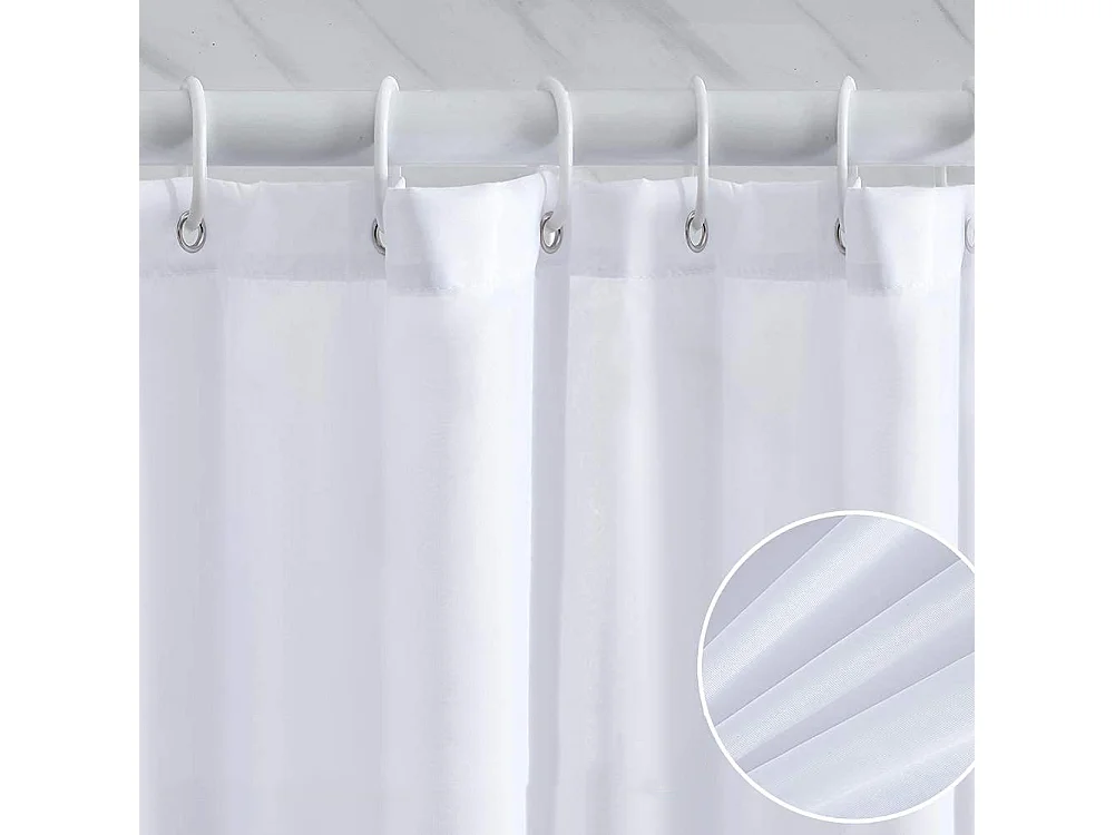 Rideau de douche imperméable et anti-moisissure, rideau de douche moderne en polyester dégradé, bleu lac, 120 x 200 cm